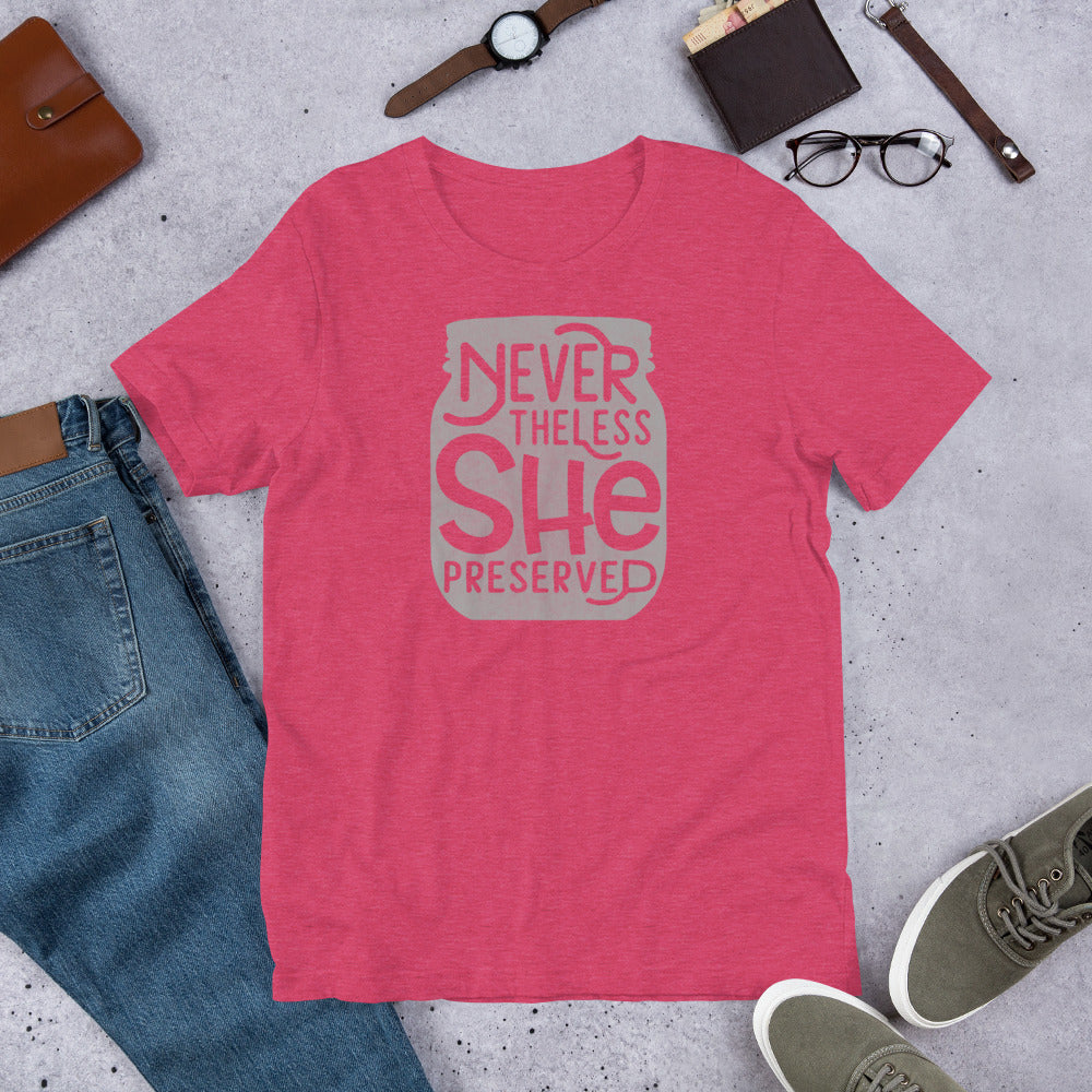 Nevertheless She Preserved Short Sleeved T-Shirt by The Purposeful Pantry.