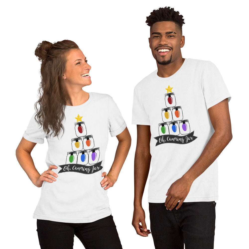 Christmas tree Oh Canning Jar Christmas Short Sleeve T-Shirt The Purposeful Pantry.