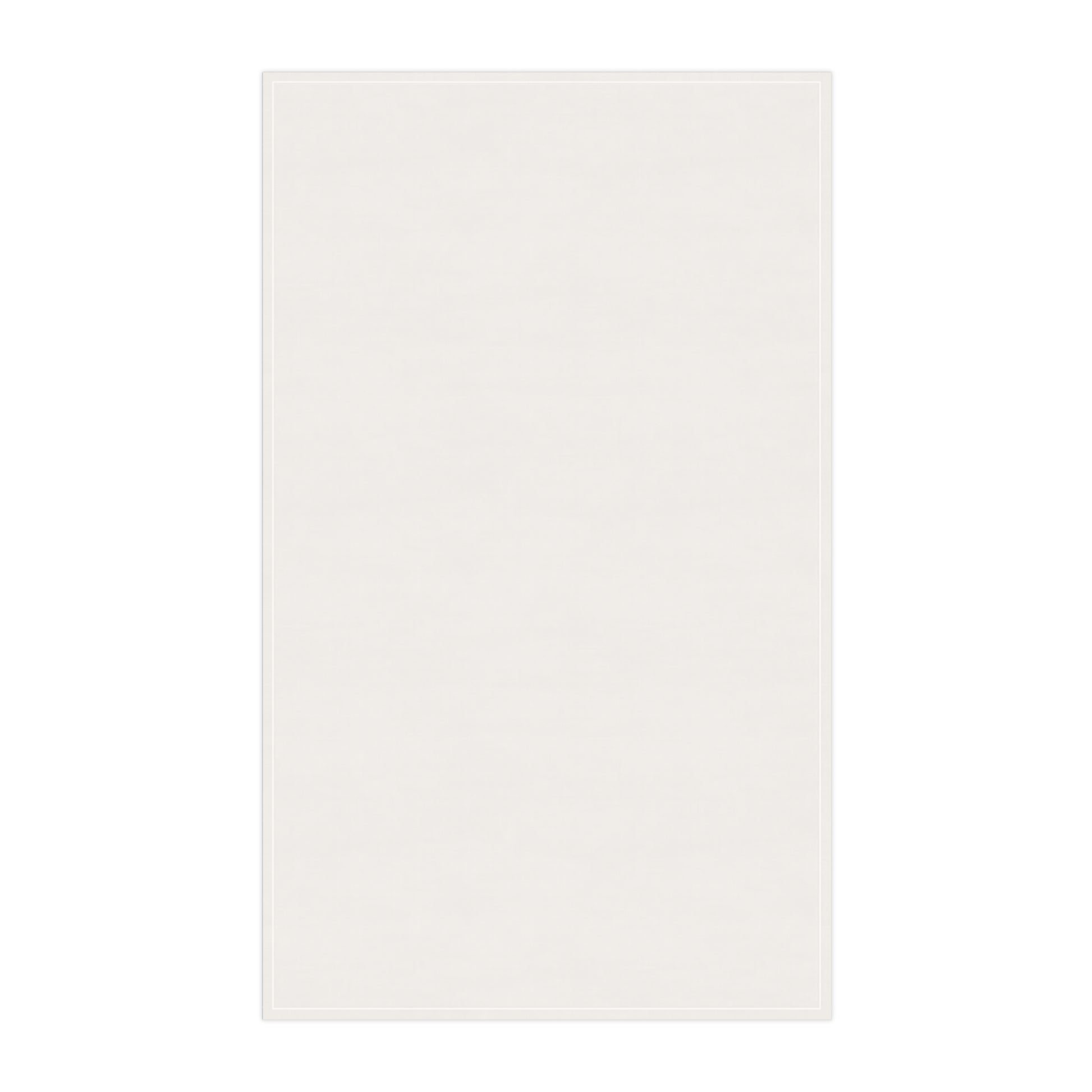 A rectangular white kitchen tea towel by The Purposeful Pantry, featuring a subtle border pattern and classic design, named "Because I Can, That's Why.