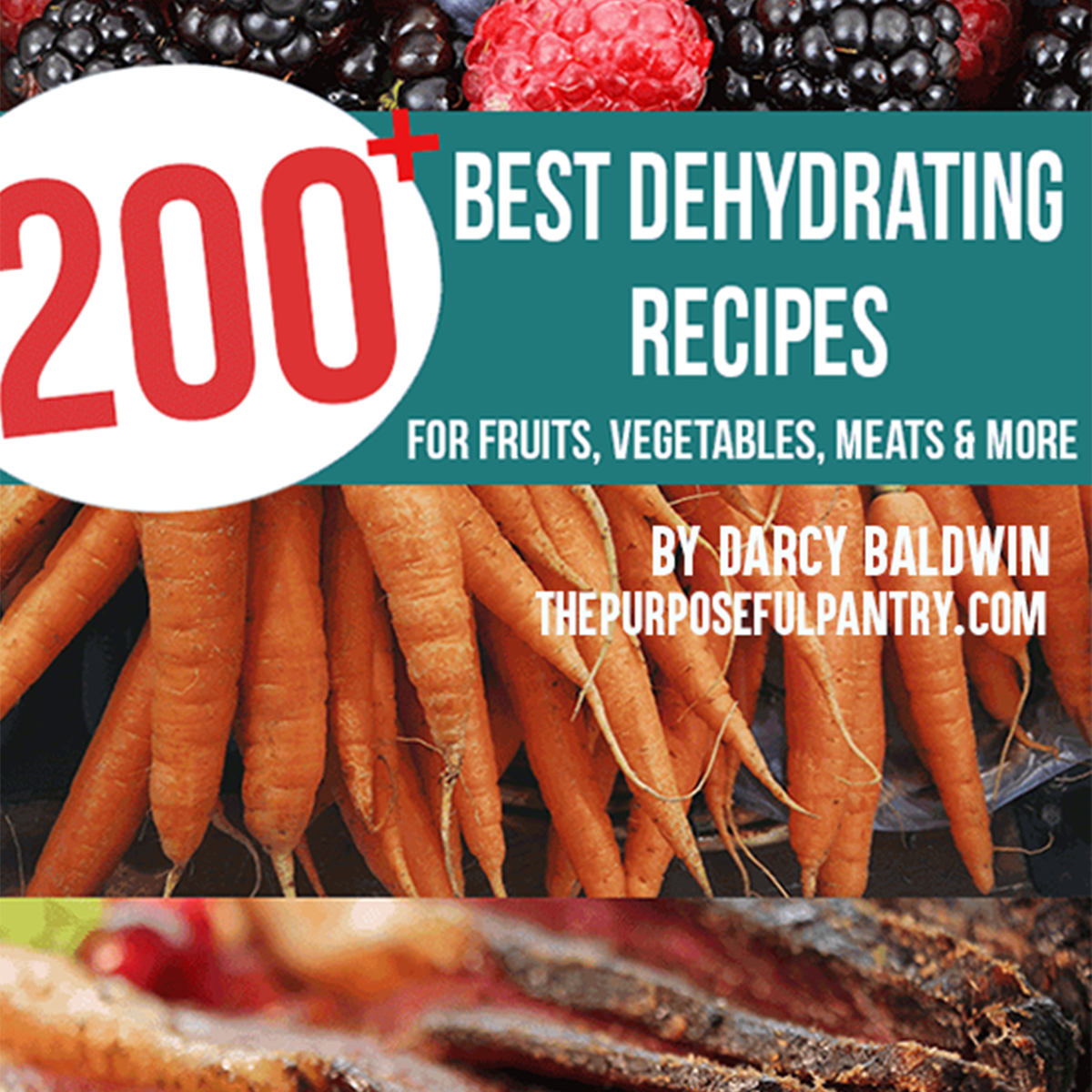 200 The Purposeful Pantry Best Dehydrating Recipes Guide for fruits, vegetables, meats and more.